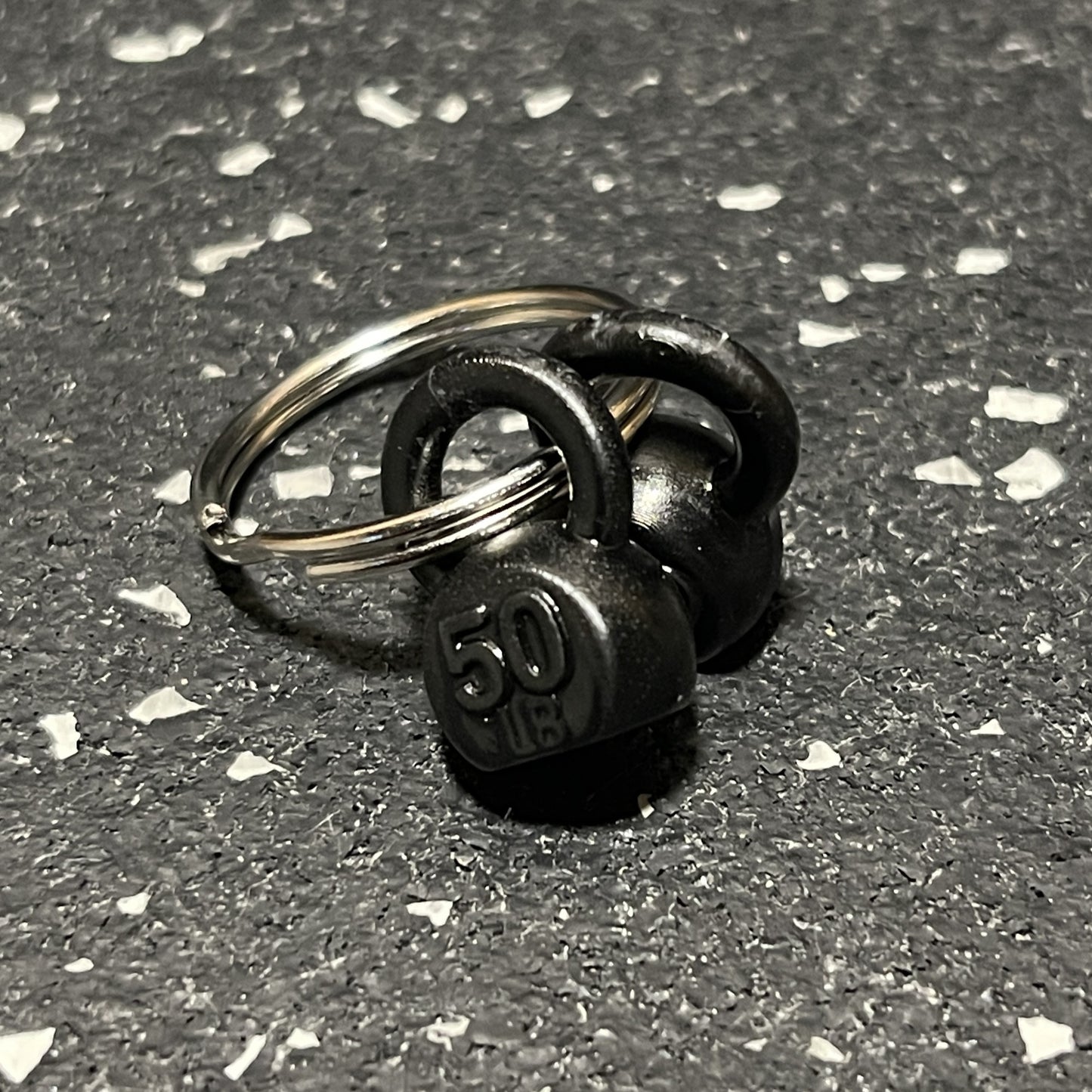 Pair of Black Kettlebells Keychain (qty. 2)