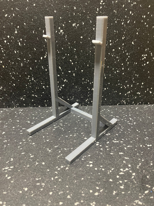 The MINIQUIPMENT Squat Rack 1/10 scale (6.5" tall)