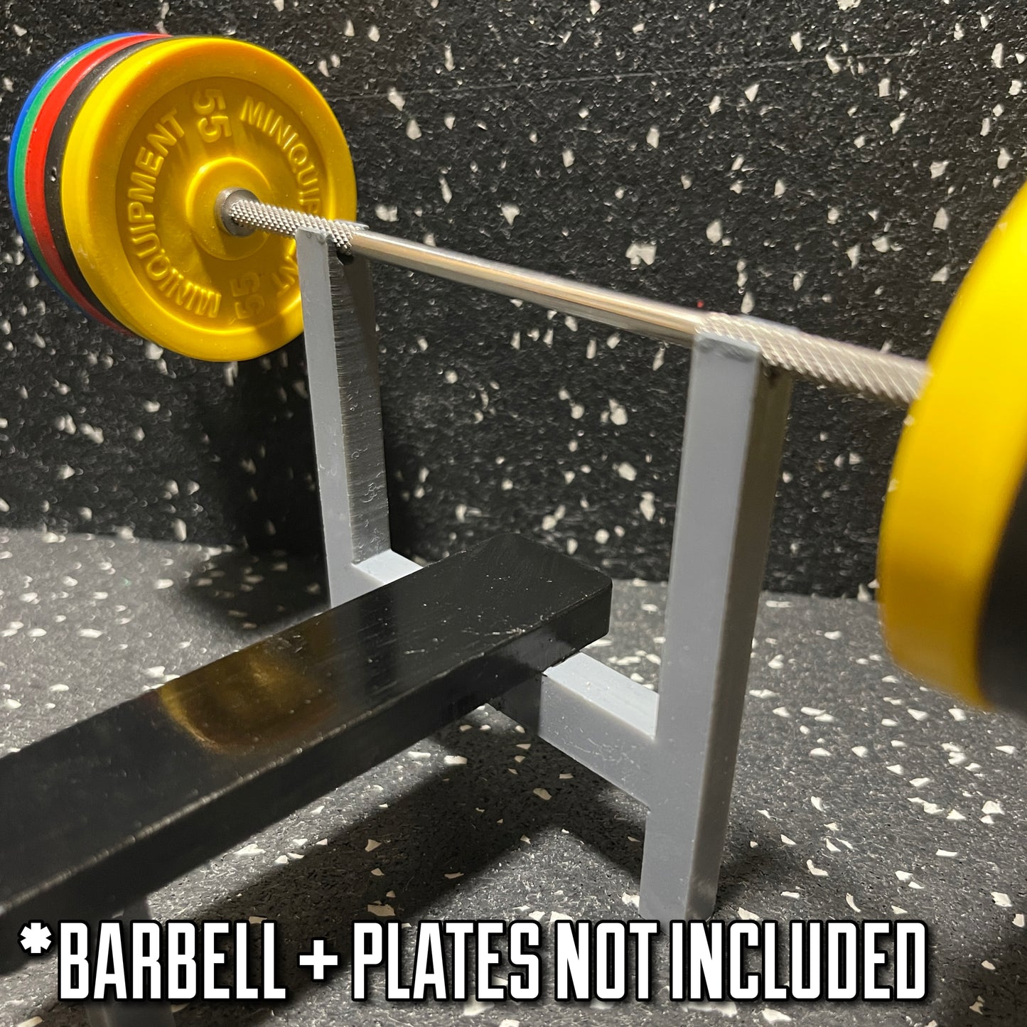 The MINIQUIPMENT Bench Press 1/10 scale (3.5" tall)
