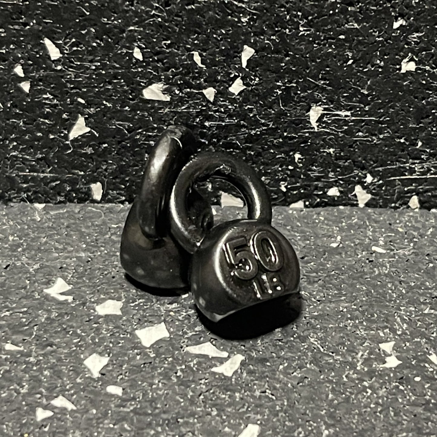 Pair of Black Kettlebells Keychain (qty. 2)